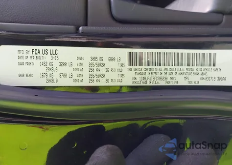 2015 Jeep Grand Cherokee Summit from USA, damaged, VIN 1C4RJFJT6FC785230